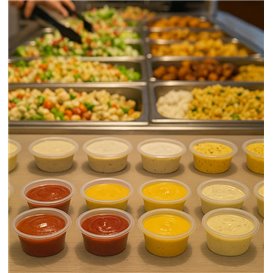 Souffle Cup in PP Plastic with Lid 2Oz/60ml (1.000 Units)