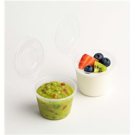 PP Plastic Souffle Cup with Hinged Lid Round 120ml (50 Units)