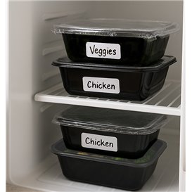 Rectangular Container in PP Black 500ml 17,3x11,9cm (500 Units)