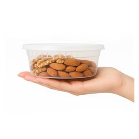 Plastic Container in PP with Lid Transparent "Deli Range" 240ml (240 Units)
