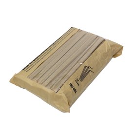 Paper Bendy Straw Pack Black White Stripes Wrapped  Ø0,6cm 21cm (6.000 Units)