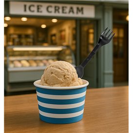 Duo Reusable Spork Durable Fork/Spoon PP Black 12cm (500 Units)