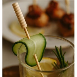 Bamboo Food Picks Cylinder 7cm (1.200 Units)