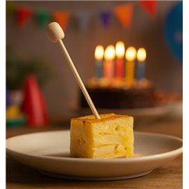 Bamboo Food Picks Barrel 9cm (100 Units)