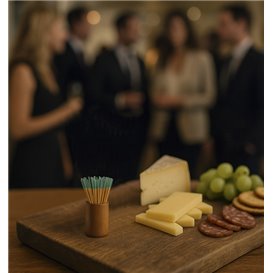 Bamboo Food Picks Turquoise Tip 7cm (3.600 Units)