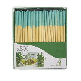 Bamboo Food Picks Turquoise Tip 7cm (3.600 Units)