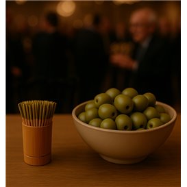 Bamboo Food Picks Gold Tip 7cm (300 Units)