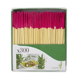Bamboo Food Picks Fuchsia Tip 7cm (3.600 Units)
