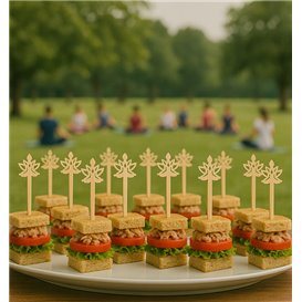 Bamboo Food Picks “Bouddha 2” 12cm in box (600 Units)