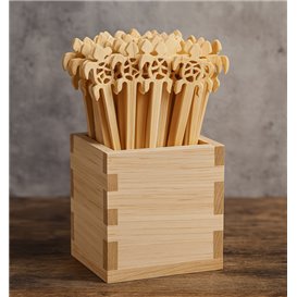 Turtle Bamboo Drink Food Picks 12cm (50 Units) 