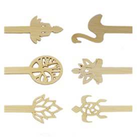 Bamboo Food Picks Lotus Blossom 12cm (600 Units) 