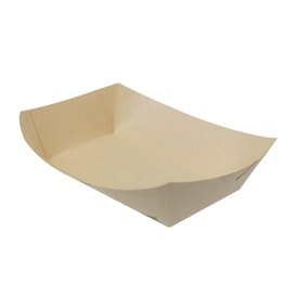 Bamboo Paper Food Tray Kraft 700ml 20,5x15x5,2cm (500 Units)