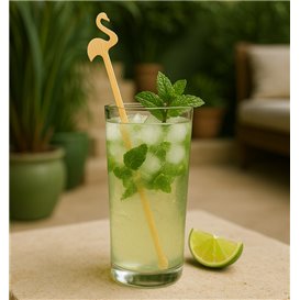 Bamboo Flamingo Drink Stirrer 18cm (50 Units)