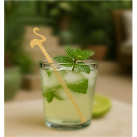 Bamboo Flamingo Drink Stirrer 14cm (50 Units)