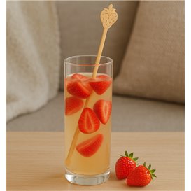 Bamboo Stirrer Strawberry for Drink 18cm (600 Units)