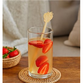 Bamboo Stirrer Strawberry for Drink 14cm (600 Units)
