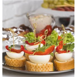 Bamboo Loop Food Picks Natural 15cm (10.000 Units)