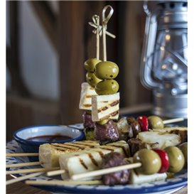 Natural Bamboo Loop Food Picks 18cm (5.000 Units)  