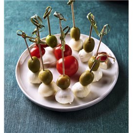 Natural Bamboo Loop Food Picks 18cm (5.000 Units)  