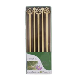 Bamboo Lotus Blossom Drink Stirrer 18cm (600 Units)