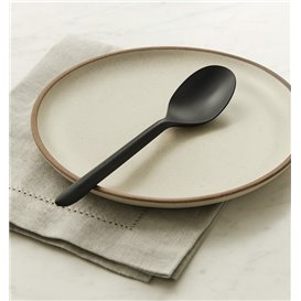 Reusable Soup Spoon in PP Black 15cm (25 Units)