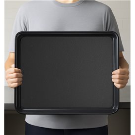 Plastic Tray Black 50x37cm (4 Units) 