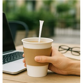 Coffee Stirrer in CPLA White 13cm (2.000 Units)