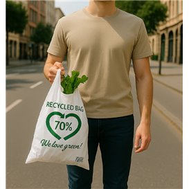 Reusable Plastic T-Shirt 80x90cm 50µm (300 Units)