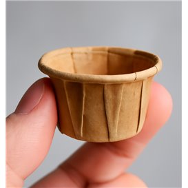 Pleated Kraft Paper Souffle Cup 30ml (250 Units)  