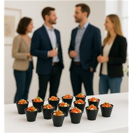 Reusable Tasting Cup PS "Punto" Black 60ml (25 Units) 