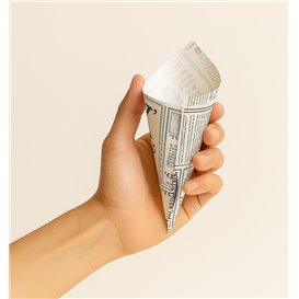 Paper Food Cone Grease-Proof "Times" 16cm 40g (250 Units)