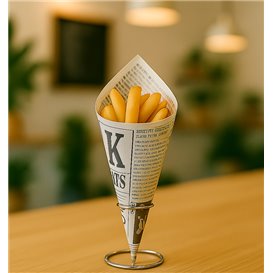 Paper Food Cone Grease-Proof "Times" 16cm 40g (2.000 Units)