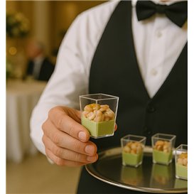 Tasting Cubical Cup in PS 50ml 3,8x3,8x5,2cm (200 Units)