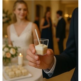 Tasting Cubical Cup in PS 50ml 3,8x3,8x5,2cm (20 Units)