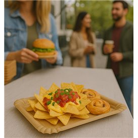 Paper Tray Rectangular shape Kraft 16x22 cm (100 Units)  