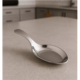 Plastic Sauce Mini Spoon PS Silver 10 cm (50 Units) 