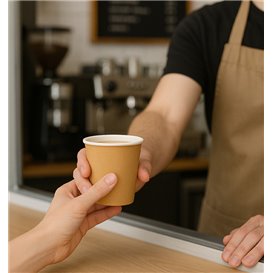 Paper Cup 9Oz/290ml Kraft Ø8,0cm (50 Units) 