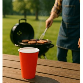 Cardboard Cup “Colores” Red 600ml Ø9,4cm (320 Units)