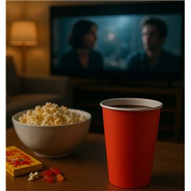 Cardboard Cup “Colores” Red 600ml Ø9,4cm (320 Units)