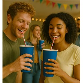 Cardboard Cup “Colores” Blue 600ml Ø9,4cm
 (320 Units)