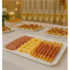 Paper Tray Rectangular shape White 25x34cm (300 Units)