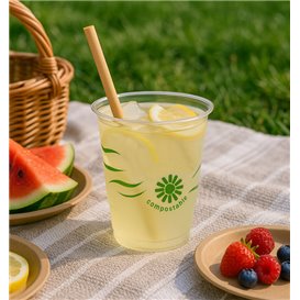 Compostable PLA Cup "Green Spirit" Clear 250ml (50 Units) 