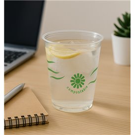 Compostable PLA Cup "Green Spirit" Clear 250ml (50 Units) 