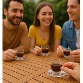 Reusable Plastic Cup SAN “Espresso” Transparent 80ml (6 Units) 