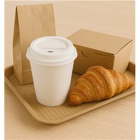 Lid for Paper Cup Hole White 7Oz Ø7,2cm (100 Units)