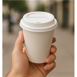 Lid for Paper Cup Hole White 7Oz Ø7,2cm (2.000 Units)