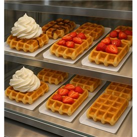 Paper Tray Waffle White 13,5x10cm (100 Units)  
