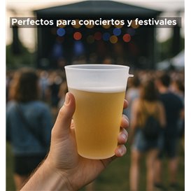 Reusable Durable Cup PP with Ring Translucent 400ml (490 Units)