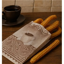Paper Food Bag for Churros Grease-Proof 18+7x32cm (1000 Units)