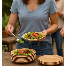 Palm Leaf Plate Round Shape Ø25cm (25 Units) 